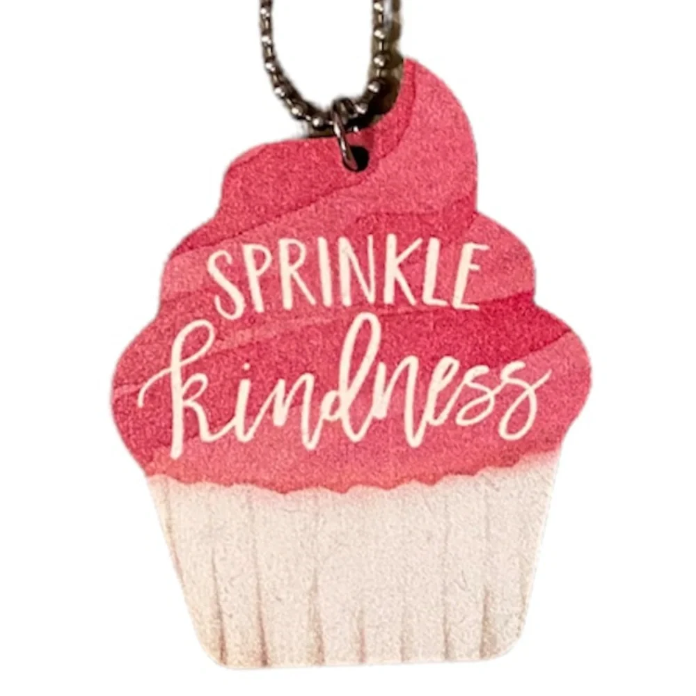 Statement Bag Charms Keychains Retro Life Coffee Cupcakes Set of 2 Whimsical Fun
